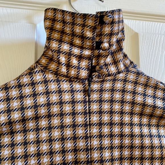 Rokh Mask Houndstooth Satin-Jersey Turtleneck Top XS New With Tags - Picture 9 of 9
